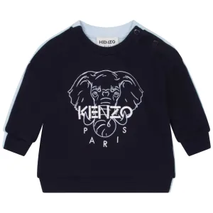Kenzo Baby Elephant Logo Sweater Navy - 3Y Navy