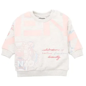 Kenzo Baby Girls Multi Logo Sweater Grey - 12M Grey