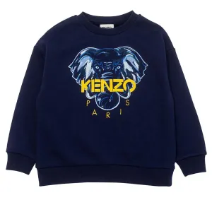 Kenzo Boys Elephant Sweatshirt Navy - 2A NAVY