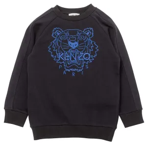 Kenzo Boys Tiger Sweater Grey - 14A GREY