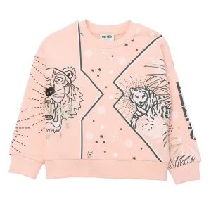 Kenzo Girls Tiger Pink Sweater Pink - 10A PINK