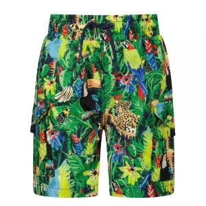 Kenzo Baby Boys Tropical Swim Shorts Green - 3Y GREEN