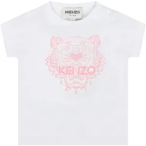 Kenzo Baby Girl T-shirt White - 6M WHITE