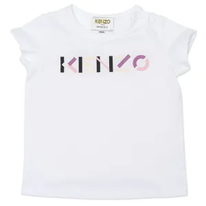 Kenzo Baby Girls Logo T-shirt White - 2Y WHITE