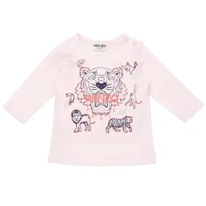 Kenzo Baby Girls Tiger T-Shirt Pink - 2A PINK