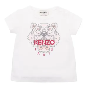 Kenzo Baby Girls Tiger T-shirt White - 12M WHITE