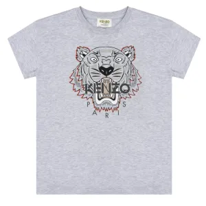 Kenzo Boys Tiger T-shirt Grey - GREY 2Y