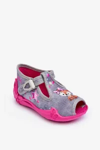 Befado Squirrel Slippers Sandals Grey and Pink #2680286