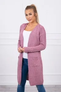 Sweater with pockets dark pink