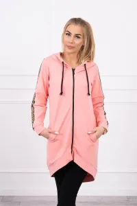 Sweatshirt with zipper at back apricot