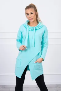 Tunic with front clutch Oversize mint