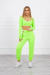 Complete with top blouse green neon #1870173
