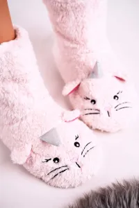 Children's padded sheepskin slippers Kitten Light pink #1317797