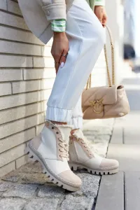 Fashionable women's boots Beige Claira
