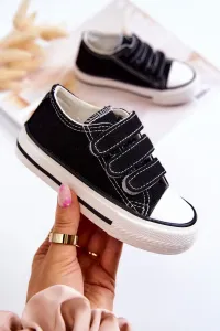 Kids Sneakers with Velcro Black Bernie