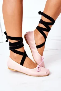 Lace-up ballerinas Lu Boo pink #1235154