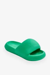 Women's lightweight foam slippers on the platform Green Milton