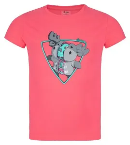 Girls' cotton T-shirt KILPI ALBION-JG PINK