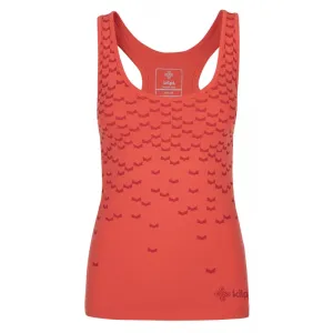 Women's tank top KILPI LEAVES-W coral #1047355