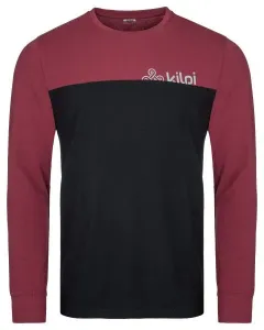 Men's cotton long sleeve T-shirt KILPI BASE-M DARK RED