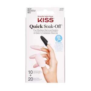 KISS Solvente per rimuovere unghie artificiali (Soak Off Remover Caps) 20 pezzi