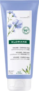 Klorane Balsamo per capelli fini con lino biologico (Volume Conditioner) 200 ml