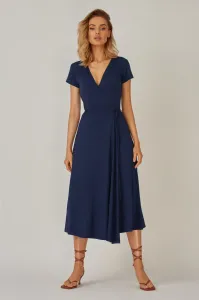 Kolorli Woman's Dress Flora Long Navy Blue