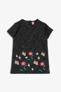 Koton Baby Girl Girl Black Embroidered Dress #1058936