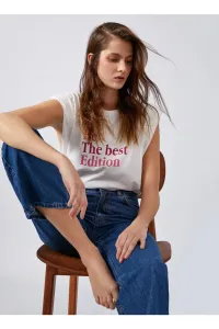 Koton T-Shirt - Ecru - Regular fit #1250175