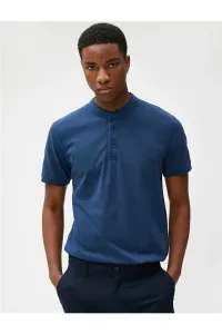 Koton 3sam10013mk In3 Indigo Men's Cotton Jersey Basic Short Sleeve Polo Neck T-shirt #1838370