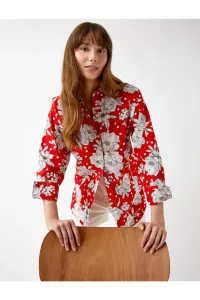 Koton Floral Pattern Shirt Long Sleeve Cotton