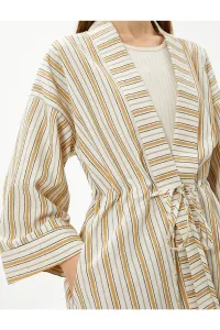 Koton Cotton Kimono with Pockets and Tie Waist