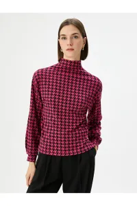 Koton Rachel Araz X - Crowbar Pattern Stand-Up Collar Sweater