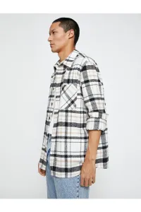 Koton Checkered Lumberjack Shirt Classic Cuff Collar Long Sleeved With Pockets