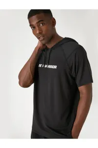 Koton Slogan Printed Sweatshirt Short Sleeve Hoodie #3011540
