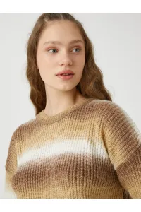 Koton Knit Sweater Sweater Crew Neck Long Sleeve Gradient