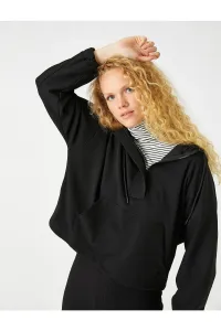 Koton Sweatshirt - Black - Relaxed fit