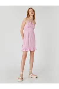 Koton Thin Straps, Frilled Mini Dress