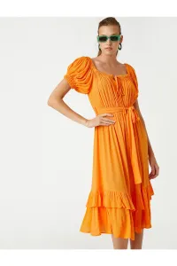 Koton Ruffles Midi Length Dress