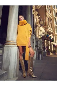 Koton Melis Ağazat X - Turtleneck Sweater Mini Dress
