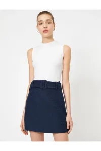 Koton Normal Waist Belt Detailed Mini Skirt #1691523