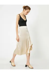 Koton Ruffle Detailed Slit Midi Skirt #1688830
