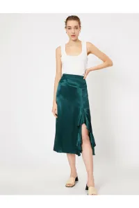 Koton Ruffle Detailed Slit Midi Skirt #1596717