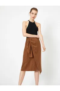 Koton Tie Waist Slit Midi Skirt #1646129