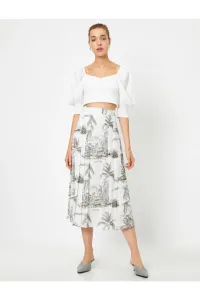Koton Women's Khaki Patterned Skirt #1249891