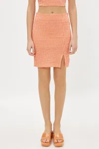 Koton Women's Orange Patterned Skirt #1300436