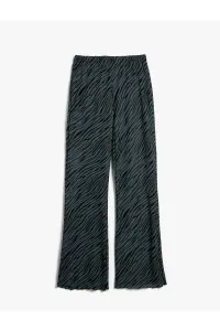 Koton Zebra Patterned Trousers with Elastic Waist