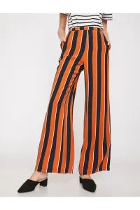 Koton Women's Orange Striped Trousers