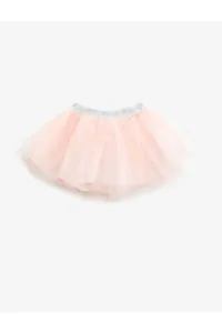 Koton Baby Girl Pink Tutu Skirt with a Glittery Waist