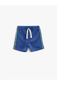 Koton Baby Boy Blue Striped Cotton Waist Shorts #1319437